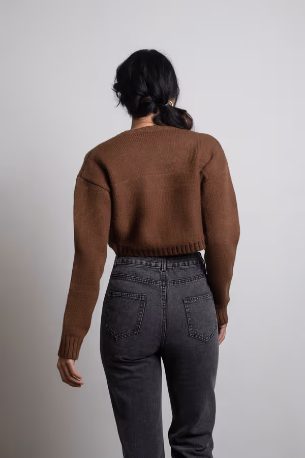 Sofie Knit Crop Top and Cardigan Set - Sage