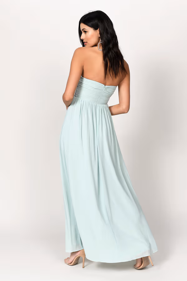 Go Glam Sweetheart Surplice Maxi Dress - Emerald