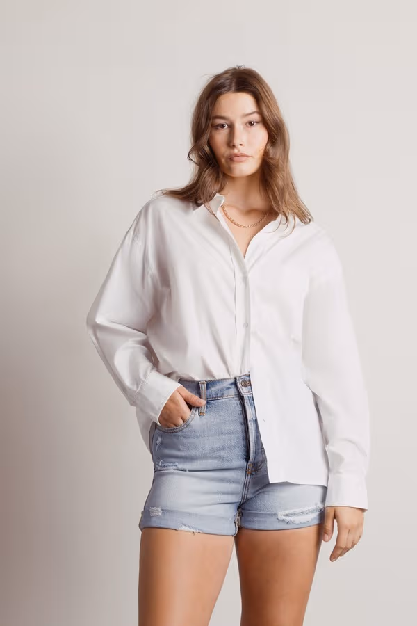 Anya Oversized Shirt - White