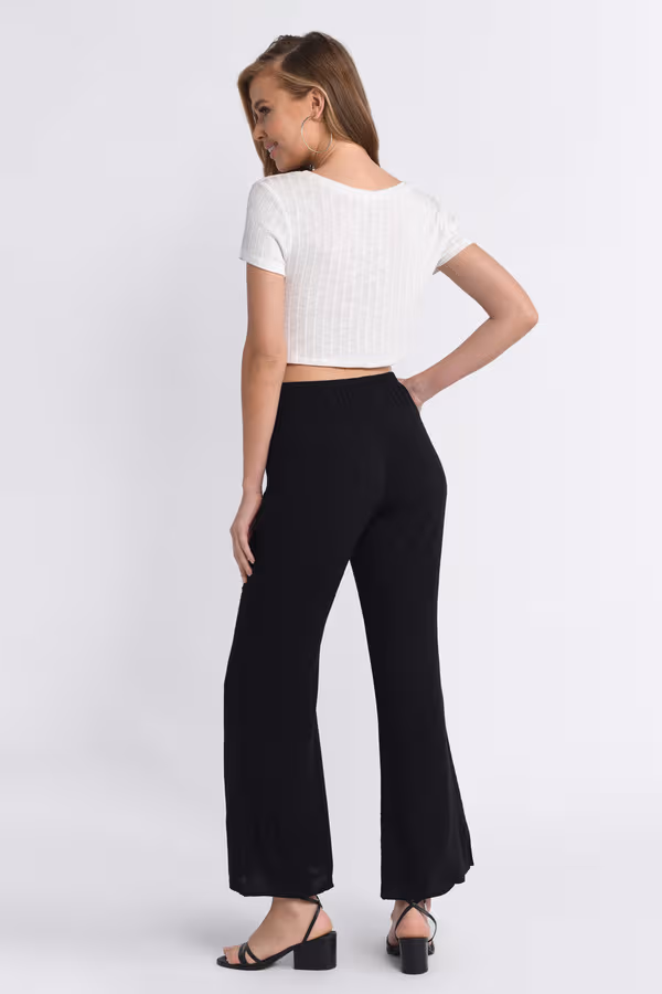 Make Me Dance Flared Pants - Black
