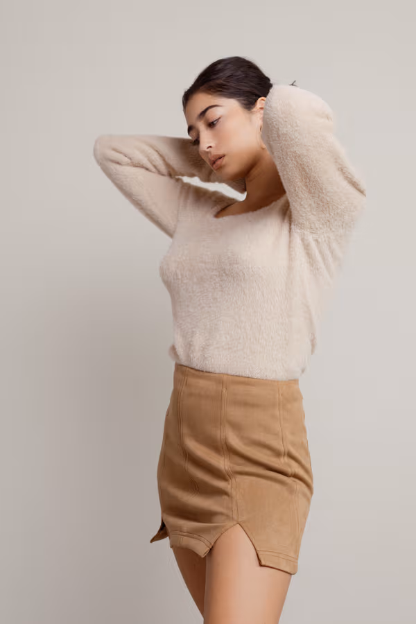Thandi Fuzzy Sweater - Cream