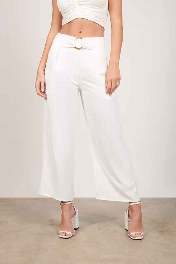 The Page Cropped Pants - White