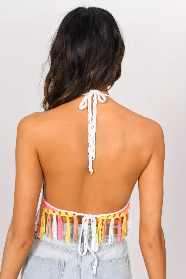 Tina Crop Top - Pink Multi