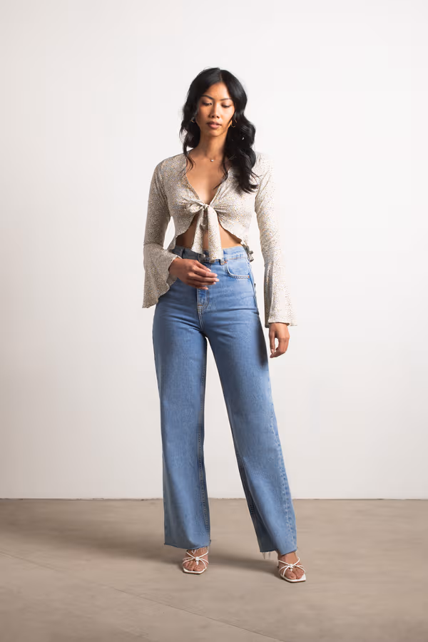 Harper Crop Top - Red Brown