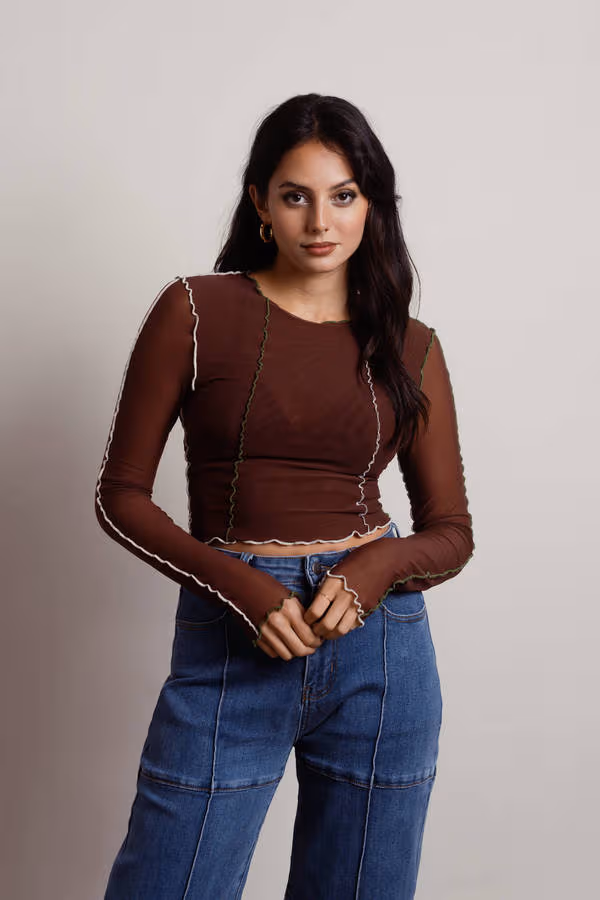 Saint Crop Top - Chocolate