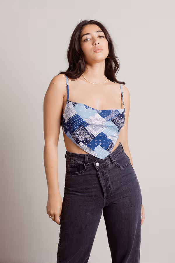 Youra Crop Top - Blue