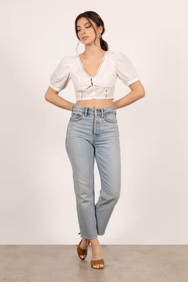 Sierra Crop Top - White
