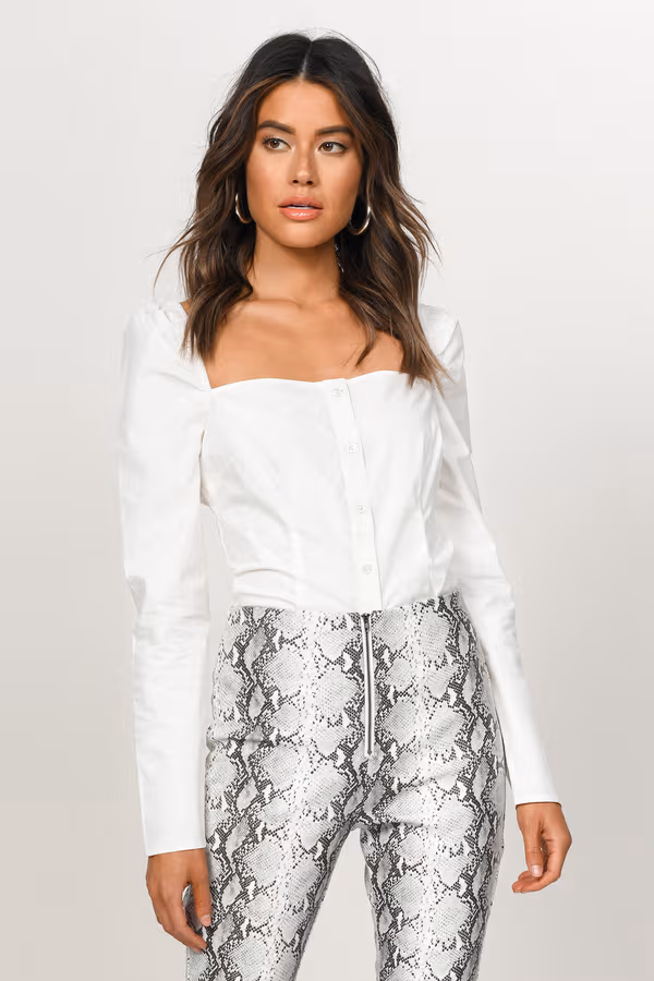 DESI Puff Sleeve Blouse - Ivory