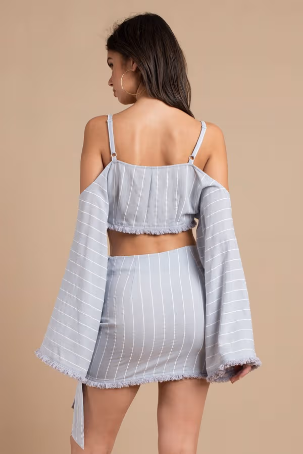 Bounce Back Crop Top - Light Blue