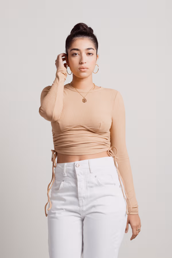 Mollee Crop Top - Camel