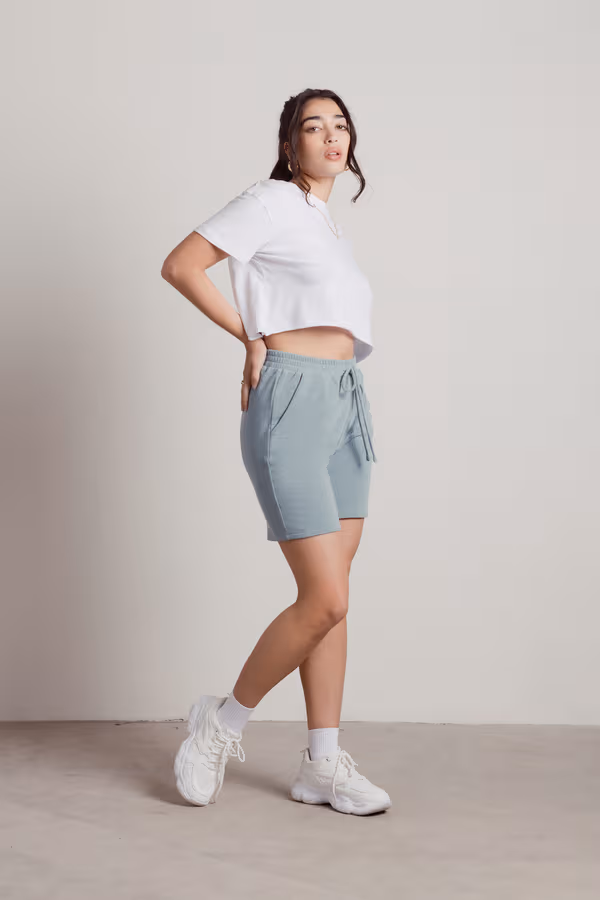 Take It Chill Sweat Shorts - Sage
