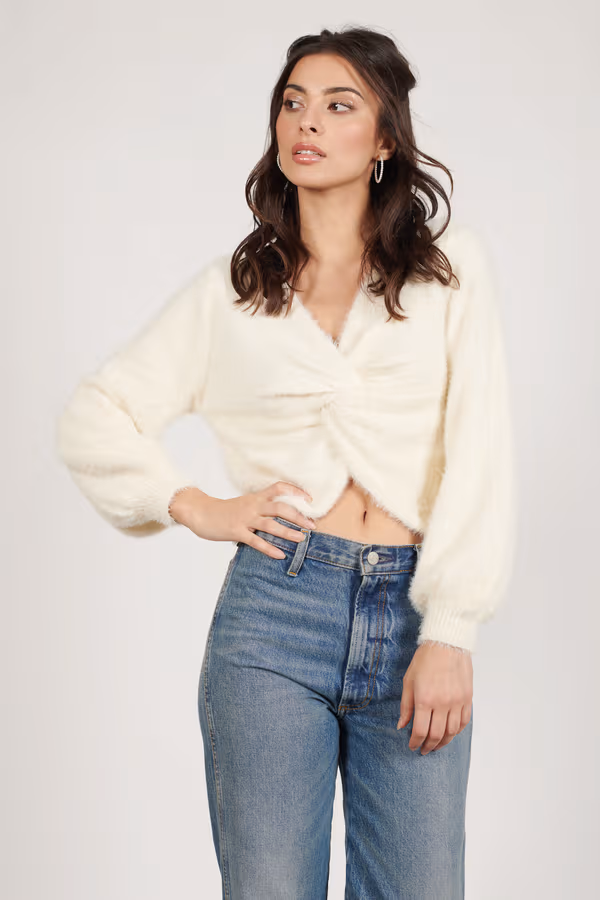 As You Wish Fuzzy Sweater - Ivory