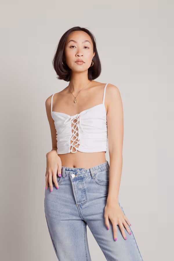 Therese Crop Top - Off White