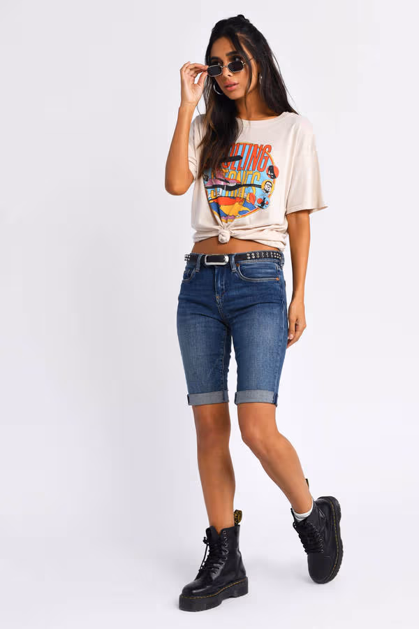 Blank NYC Vendetta Denim Shorts - Dark Wash