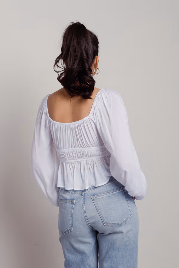 Start Again Crop Top - White