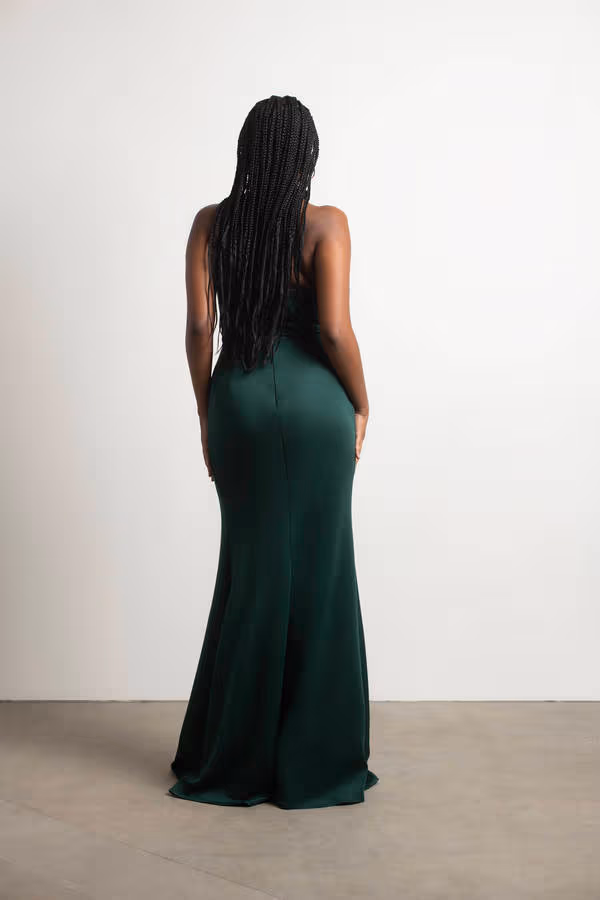 In A Dream Sweetheart High Slit Maxi Dress - Burgundy