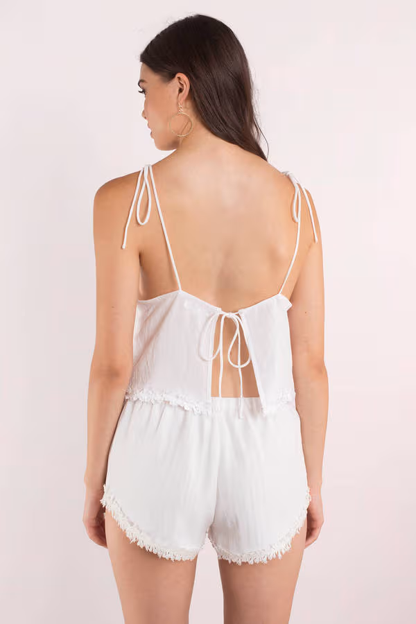 Coconut Crop Top - White