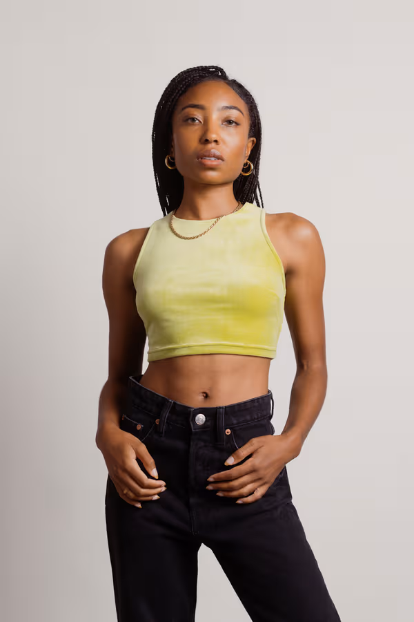 Key Crop Top - Lime