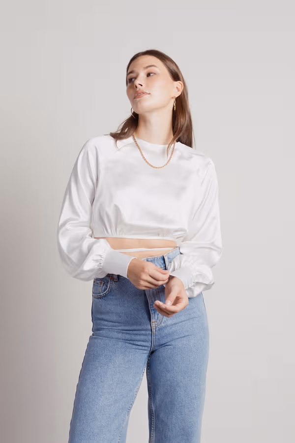 Swoon For You Crop Top - Off White