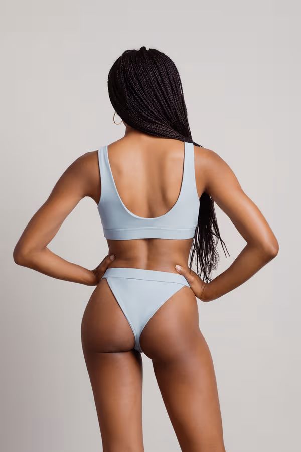 Left On Read High Waist Bikini Set - White