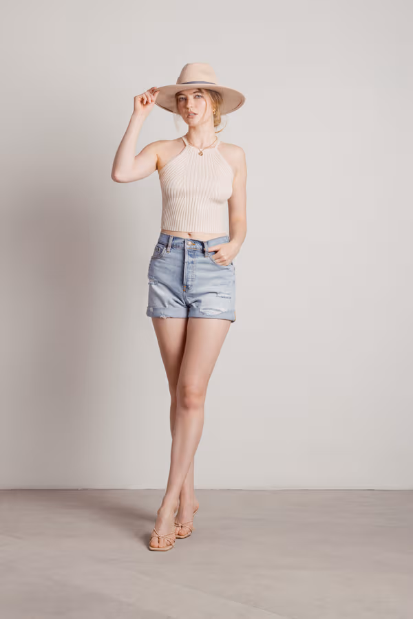 Do You Mind Crop Top - Taupe