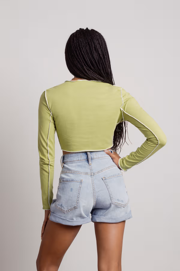 Make Money Crop Top - Green