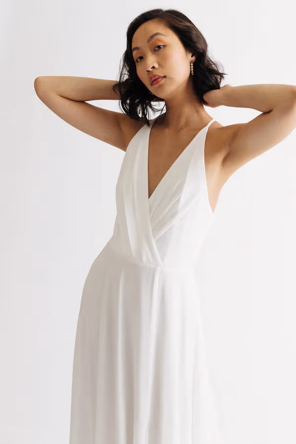 Bring Me Closer Halter High Slit Maxi Dress - Ivory
