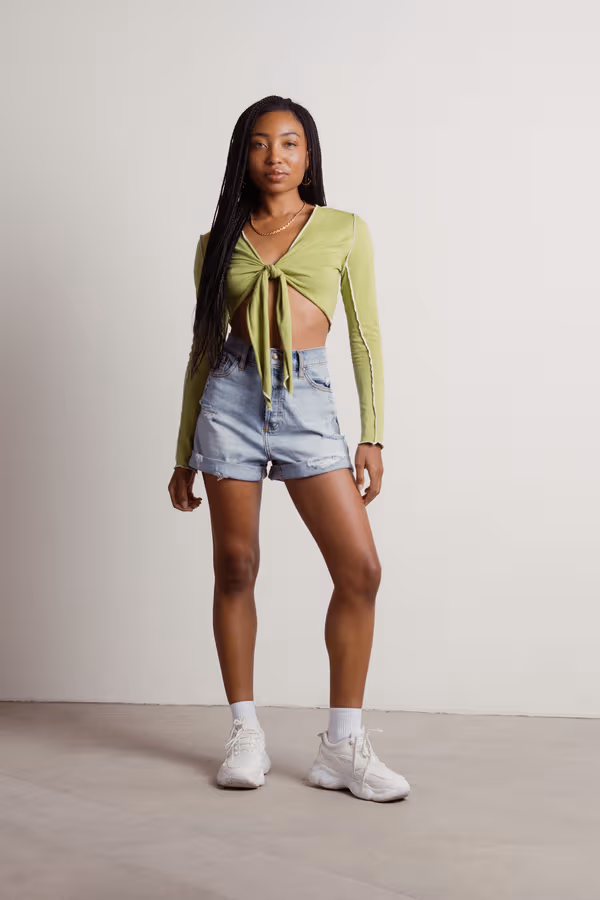 Make Money Crop Top - Green