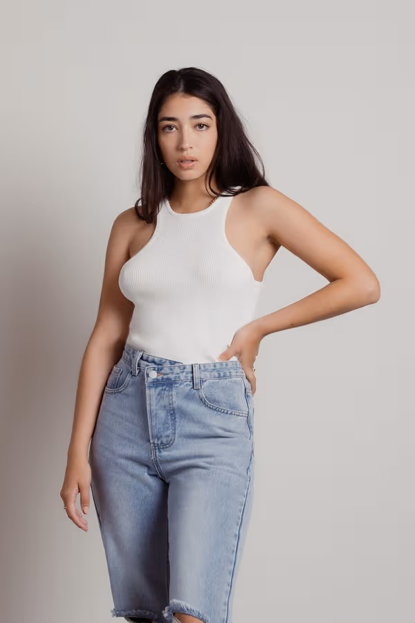 Amina Tank Top - White