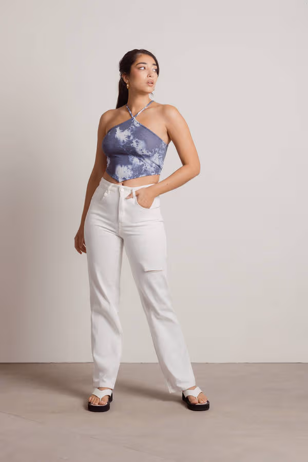 Look Over Here Crop Top - Rainbow