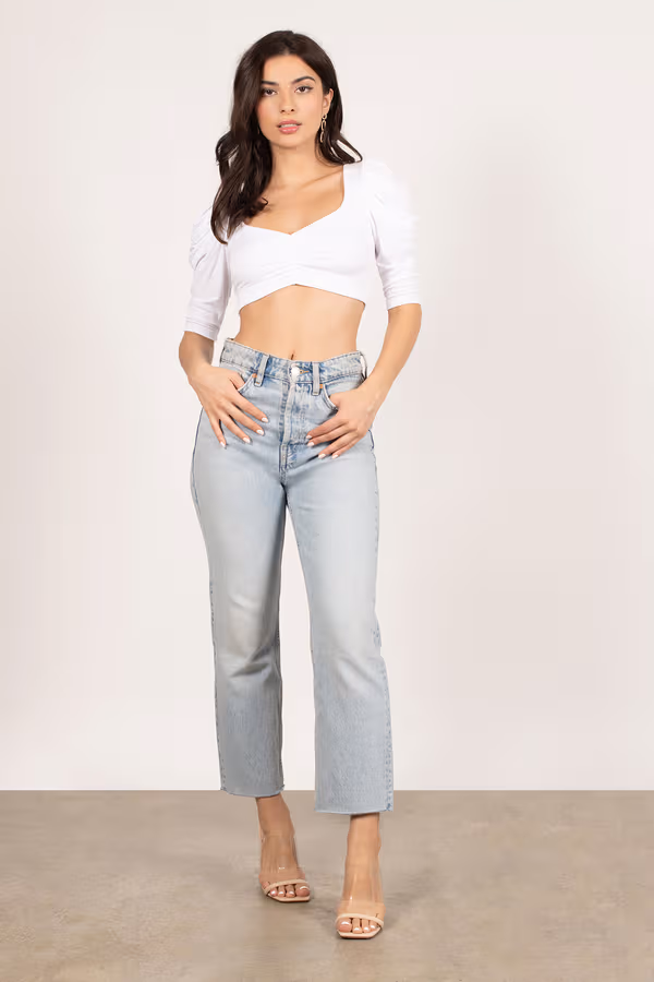 Starting Over Crop Top - White