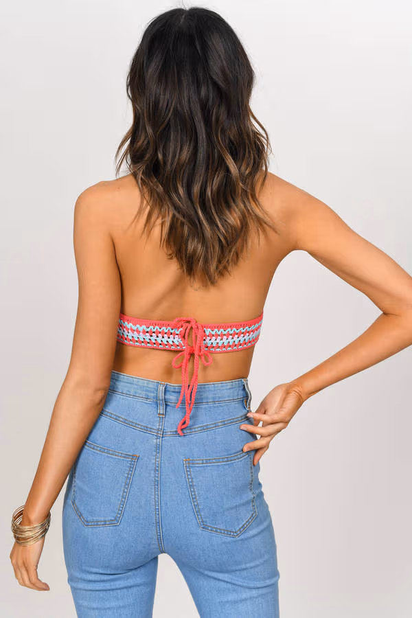 Kara Crop Top - Pink Multi