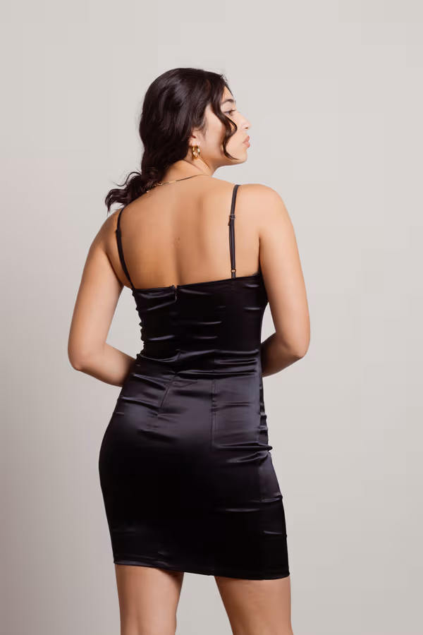 Isadora Bustier Bodycon Mini Dress - Black