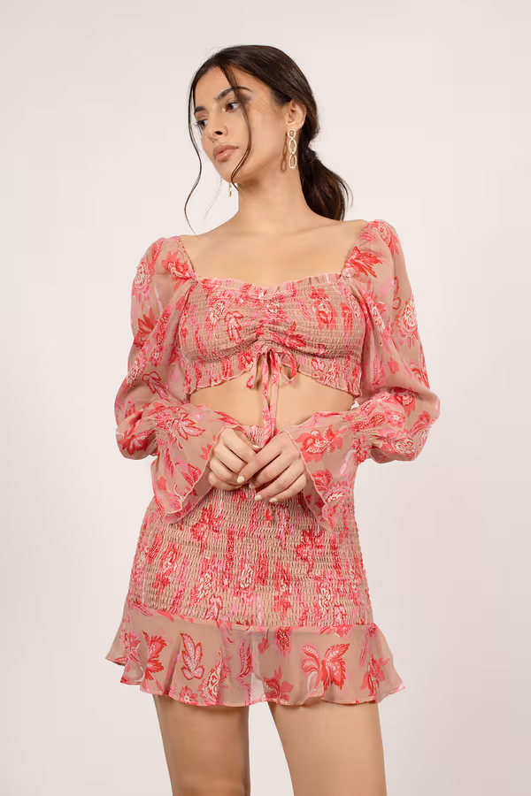 Ansley Ruched Mini Skirt - Multi