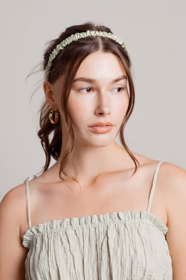 Candy Pop Ruched Headband - Purple