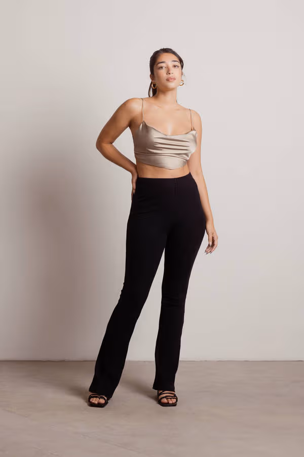 Seen Enough Crop Top - Mocha Grey