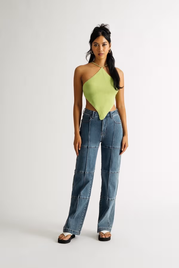 Celestine Crochet Top - Lime