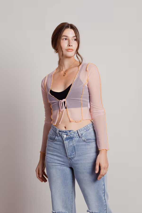 See It All Mesh Cover Up - Blush