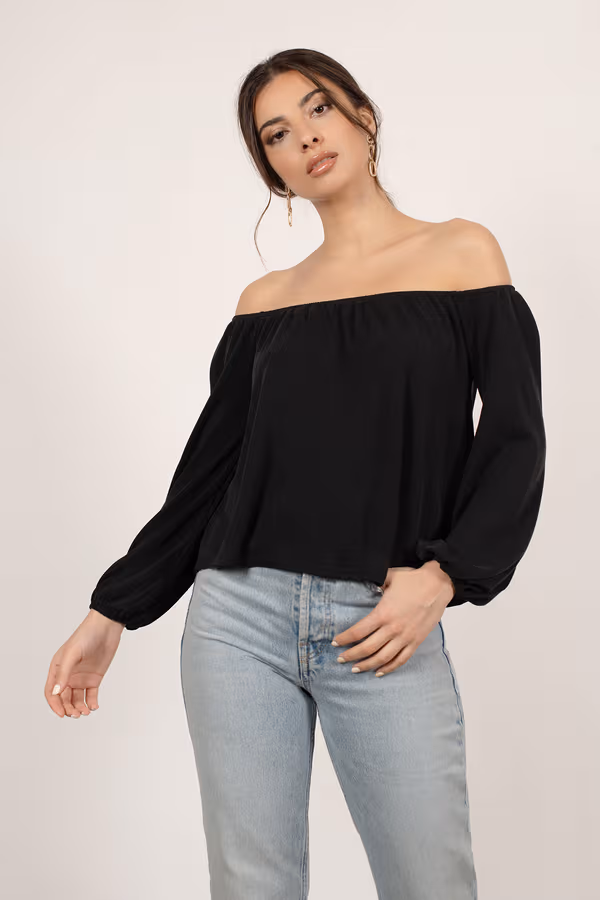 Miranda Off The Shoulder Blouse - Black