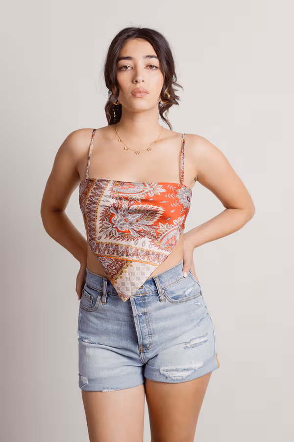 Say Less Crop Top - Orange