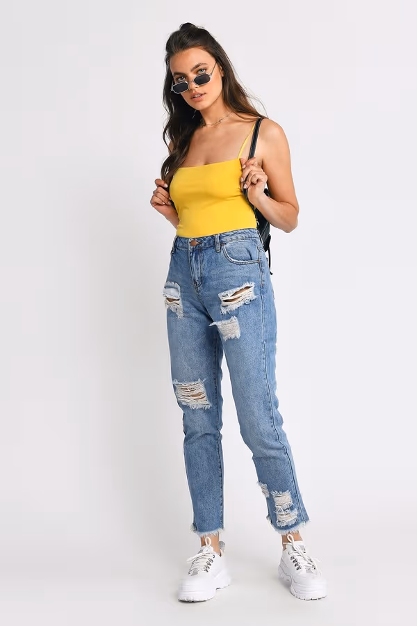 Montana Vintage Distressed Jeans - Vintage Wash