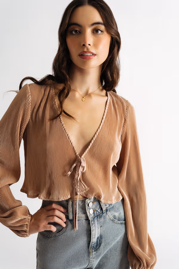 Teach Me Crop Top - Blush