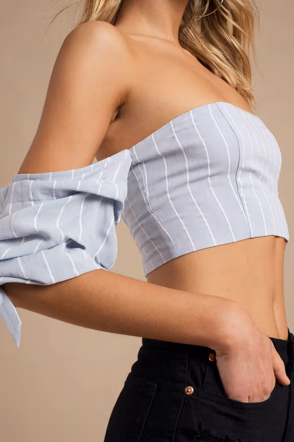 Tala Crop Top - Light Blue