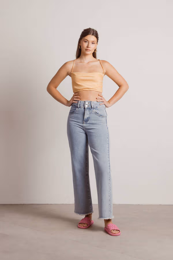 Do You Care Crop Top - Peach