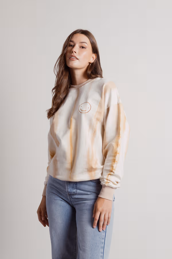 Melted Ice Cream Tie Dye Sweatshirt - Pink