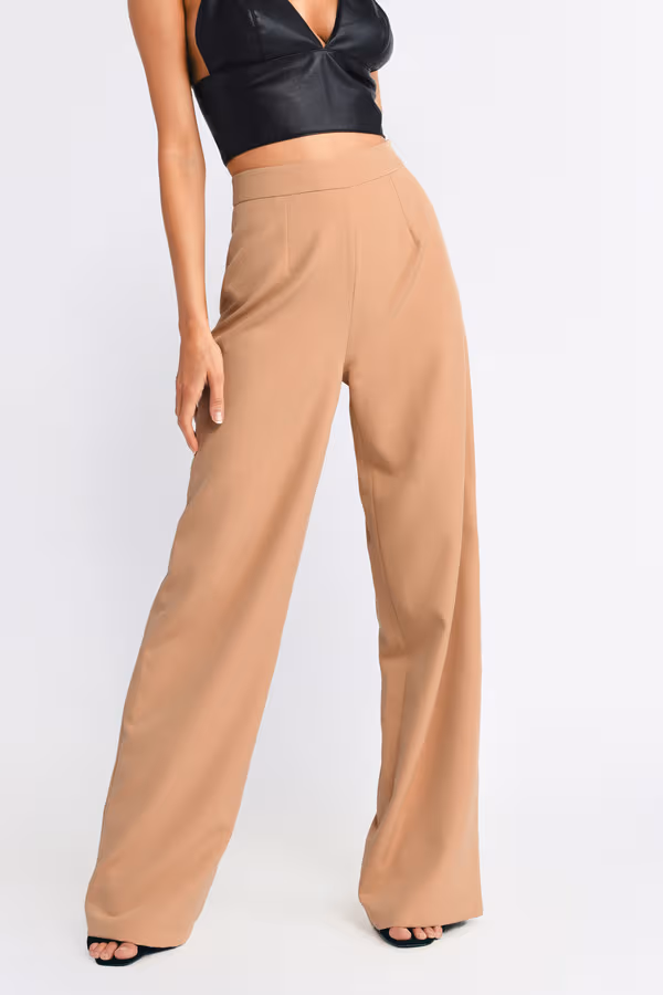 Rebel Wide Leg Pants - Black