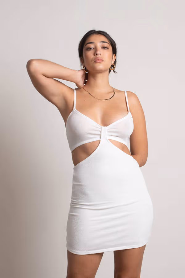 Jayde Cutout Bodycon Mini Dress - Black