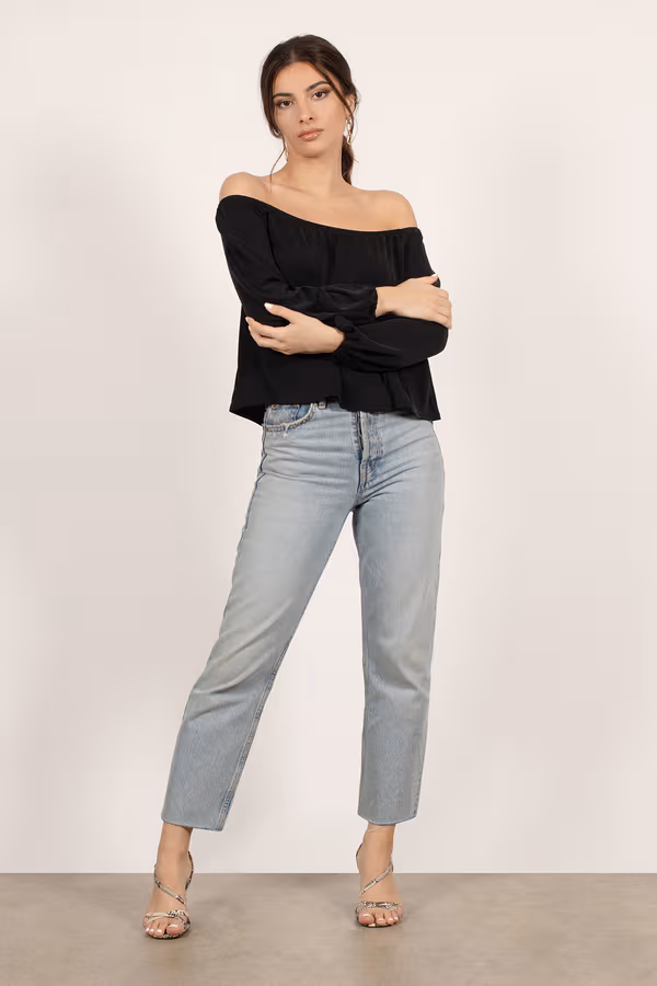 Miranda Off The Shoulder Blouse - Black