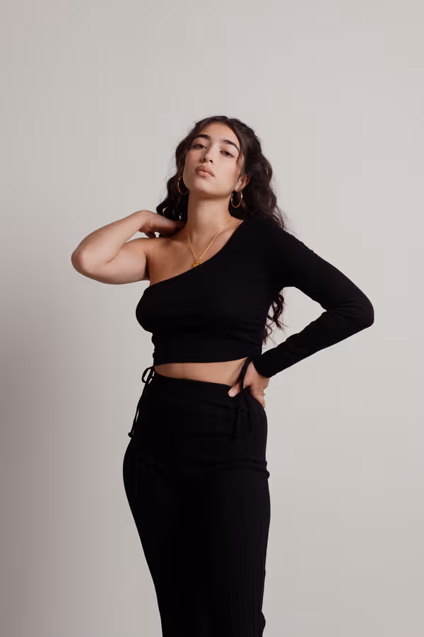 Walk Away Crop Top - Black