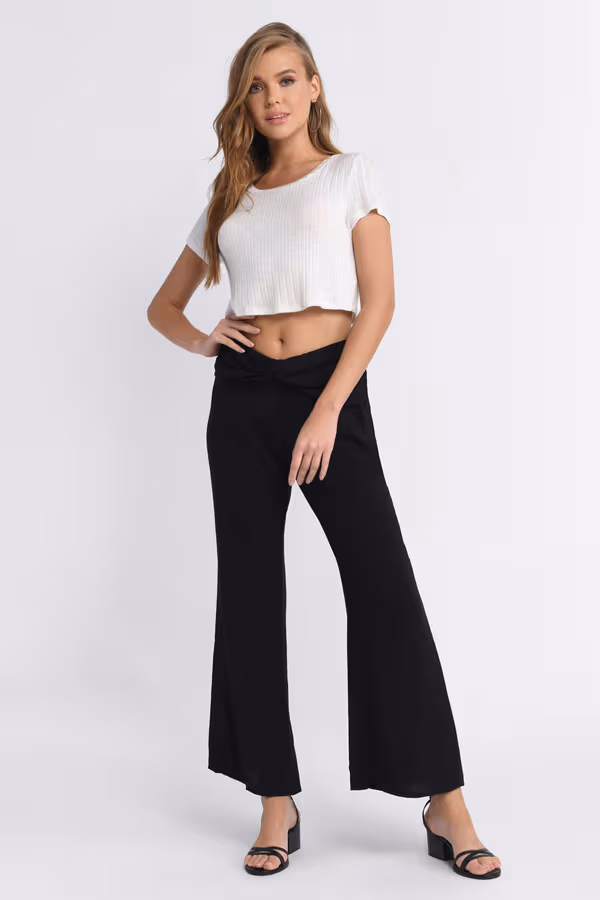 Make Me Dance Flared Pants - Black